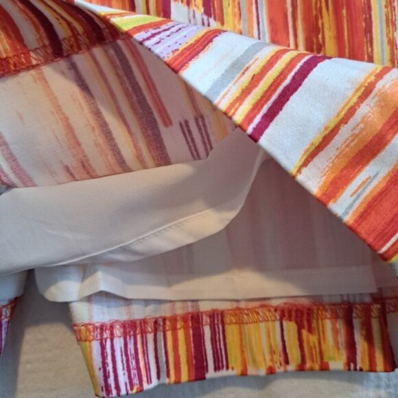 Chetta B women's size 12 verticle striped dress, bright multi color shift, NWT - Picture 4 of 8